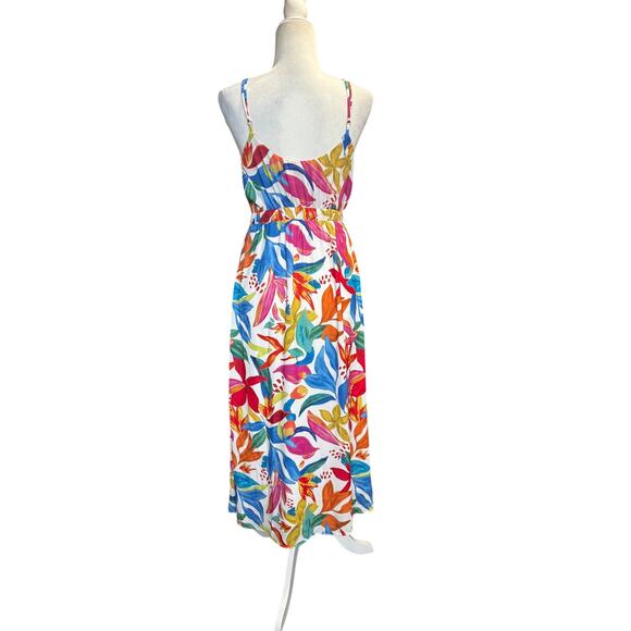 Show Me Your Mumu Moby Tie-Front Cut Out Maxi Dress in Bright Blooms (M) - Picture 3 of 6
